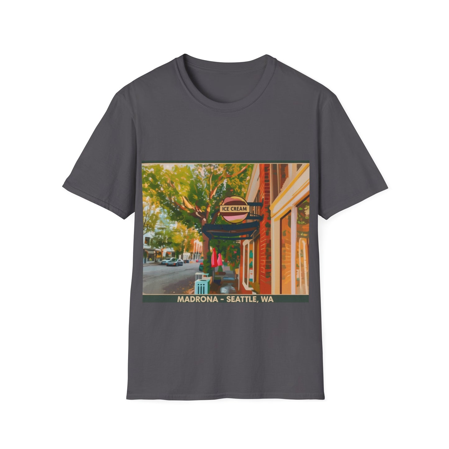 Vintage Street Scene Unisex T-Shirt | Casual Wear, Summer Outfits, Gift for Travelers, Graphic Tee, Street Art Style