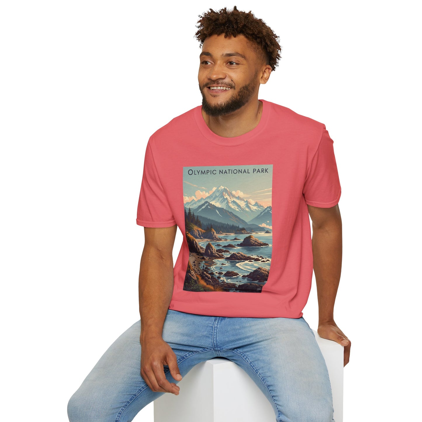 Olympic National Park Unisex T-Shirt, Adventure Wear, Gift for Hikers, Art Lovers, Travel Enthusiasts
