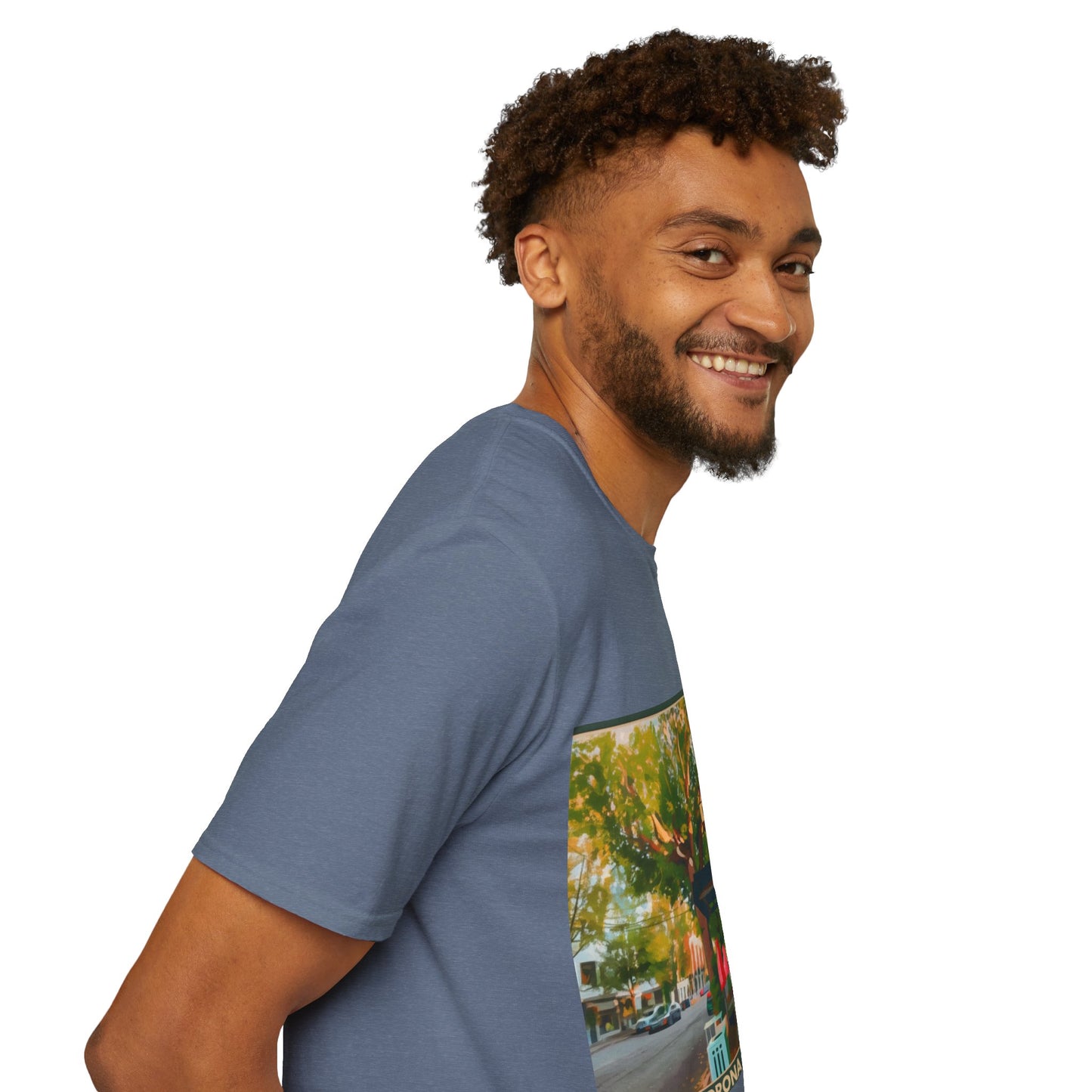 Vintage Street Scene Unisex T-Shirt | Casual Wear, Summer Outfits, Gift for Travelers, Graphic Tee, Street Art Style